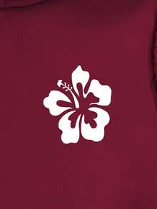 Girls' Printed Pocket Sweatshirt, Big Tween Girl - Burgundy - View 4