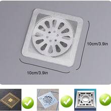 50 Stücke/Packung Einweg-Duschablaufabdeckungen, Mesh-Aufkleber, Duschablaufschutz, geeignet für Badezimmer, Badewanne, Dusche und Waschbecken