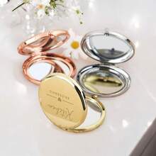 Oglindă de buzunar personalizată, cadou cu nume personalizat, cutie cadou cu ambalaj, cadou pentru domnișoare de onoare, cadou pentru petrecerea burlăcițelor, cadou de nuntă, oglindă de buzunar sculptată pentru mamă - multicolor - Vizualizare 6