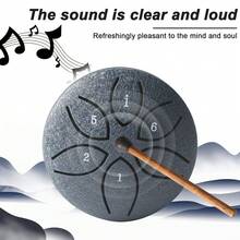 1 pieza Tambor etéreo de 3 pulgadas y 6 tonos, mini tambor de lengüeta de acero, tambor de lluvia para exteriores, instrumento profesional para adultos principiantes para una fácil introducción a la percusión, disponible en varios colores, sonido claro, adecuado para meditación, enseñanza, entretenimiento, etc., y también hace un excelente regalo.