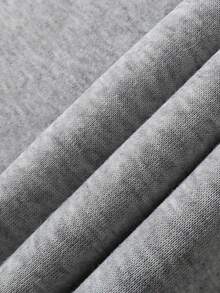 1pc Girl's Minimalist Outdoor Sports Solid Color Fleece Letter Print Flared Straight Leg Pants, Thick & Warm For Spring/Autumn/Winter - Light Grey - View 6