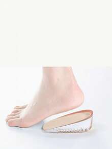 2 件高弹减震鞋垫，男女舒适脚跟保护垫，适合运动鞋和休闲鞋 - 米色 - 查看 3