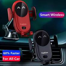 36V Max Fast Charging Wireless Car Vent Mount Charger, Automatic Infrared Induction, USB Type-C,[Wireless Car Charger] For IPhone Compatible With SamSung Wireless Car Charger | Car Phone Mount Holder Stand Air Vent Auto Clamping Fast Charging For IPhone 16 Pro Max/16/15/14/13/12/11/XS/X/8, Compatible With SamSung For S24/S23/S22/Note 20 Ultra/Note 10/S10/S9/S8