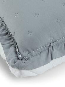 Bedspread Double / Queen / King 200 Thread Count Super Soft Double Sided 3 Pieces Ruffle Alice Bedspread - 灰色 - 查看 4