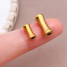 10 件不锈钢竹珠金属管珠小骨节合金银竹隔珠散珠适用于珠宝制作饰品手链项链用品 DIY 手工制作 - 彩色 - 查看 5