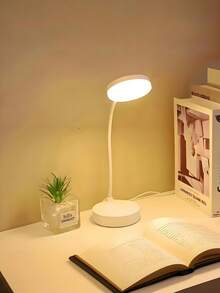 1pc 360° Adjustable Gooseneck USB Reading Light, Bedroom LED Lamp, Eye-Protection Desk Lamp, Bedroom LED Light, Book Light, Bedside Reading Light, USB Powered Lighting Fixture - White - View 4