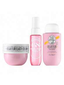 Sol de Janeiro Beija Flor Elasti 3 件套（面霜 50ml+焕肤沐浴露 90ml+Brazilian Crush Cheirosa 68 香氛喷雾 30ml）男女通用护肤套装 1.7oz/50ml+3oz/90ml+1oz/30ml 紧致-弹性 亮白-修复 清洁-保湿 香氛-便携 适合旅行 适合女朋友 妻子 母亲 朋友 男朋友 丈夫 - 彩色 - 查看 3