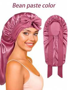 奢华缎面真丝睡帽 - 可调节舒适系带，真丝睡帽，丝绸睡帽，缎面睡帽，桑蚕丝睡帽，加厚干发帽，适合秋冬季节，日常佩戴，可用于护发、化妆、烹饪、睡眠、旅行、度假等场合。另有浴巾，适用于美容院、酒店、运动、家居等场所，可用作毛巾、护肤干发巾。 - 彩色 - 查看 20