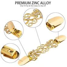 Kẹp áo len cổ điển - Kẹp cổ áo cardigan cổ điển, phù hợp cho phụ nữ và trẻ em gái - Hoàn hảo cho áo sơ mi trang trọng và trâm cài áo - Nhiều màu - Xem 4