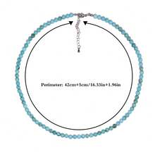 1 pieza Collar de cuentas de turquesa natural estilo bohemio para mujeres, perfecto para uso diario en todas las estaciones, ideal como regalo y un accesorio de moda imprescindible que se combina sin esfuerzo con cualquier atuendo para viajes al aire libre y sesiones de fotos.