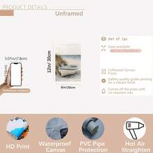 3 件套海滩上的白色灯塔木船小屋墙壁艺术帆布海报，适用于客厅卧室浴室办公室走廊厨房墙壁装饰，家居装饰礼物，可选框架，带框架的墙壁艺术 - 彩色 - 查看 18