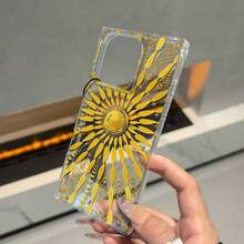 Nueva funda tipo cubo con orificio grande y ángulo recto para teléfonos móviles, compatible con 16/15/14/13/12 Pro, 14, 15, 16 Plus y 12 Pro. Diseño brillante, resistente a caídas, ideal para cumpleaños y otras ocasiones. - transparente - Ver 4