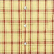 Mens Short Sleeve Plaid Button Down Shirt Western Casual Shirts With Two Pocketshalloween - 黃色 - 查看 9