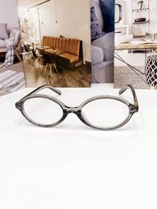 Women's Eyeglasses Frame Luxury Oval Frame  Lens Fashion Europe - XÁM TRONG SUỐT - Xem 4