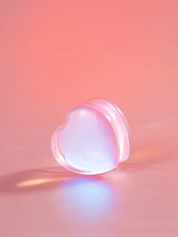 1 pezzo Nuovo gioiello di moda stile Y2K, orecchini a forma di cuore in vetro rosa AB, misure da 6mm a 25mm, gioiello per piercing, adatto come regalo o per uso unisex