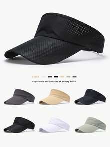1pc Breathable Sun Hat: Ideal For Running, Marathon, Tennis And Other Sports. Suitable For Both Men And Women. Perfect For Daily Wear In Spring And Summer. Please Confirm The Size When Purchasing, As There May Be A 1-2 Cm Difference From The Actual Product.