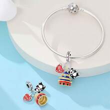 1Count DIY National Landmark And Pet Three Pieces Pendant; Beijing Panda CHINA Love, Australia Sydney Koala, Dutch Windmill Tulip, London Big Ben, Taj Mahal, Japanese Attractions, Greek Temples, Etc., Make Perfect Pandala Bracelets Essential Accessories; Gifts For Christmas, Tourist Vacations, Halloween, Etc - Multicolor - View 3