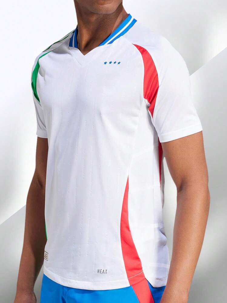 Italia 2025 Blanco – Conjunto Jersey y Short Adulto, Camiseta de Fútbol Hombre, Traje Deportivo, Entrenamiento y Partido, Regalo para Fanáticos - Blanco - Añade 1
