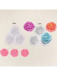 Peony Rose Flower 3D Silicone Mold, DIY Resin Epoxy Clay Craft Mold - White - View 5