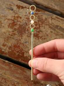 1pc Simple Style Joint Holder ;Packing Tool.Faux Pearl Decoration. - Multicolor - View 6