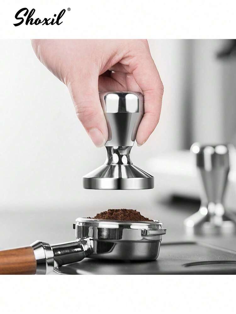 shoxil 1 件咖啡压粉器 51/53/58 毫米，意式浓缩咖啡压粉器，不锈钢咖啡压粉器 - 銀色 - 查看 3