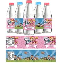 Paw Patrol 10张汪汪队立大功水瓶标签生日装饰狗狗防水贴纸儿童女孩男孩派对用品礼物玩具，适用于万圣节、婚礼宴会、圣诞派对、生日派对装饰 - 彩色 - 查看 1