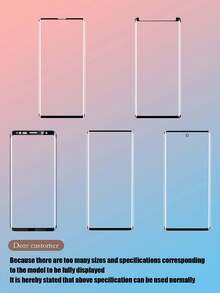 2pcs 3D Curved Tempered Glass Screen Protector, Compatible With Samsung Galaxy//Redmi//Honor/Realme/OPPO/VIVO/OnePlus Etc. No Bubbles, Easy To Install, Stable And Won't Fall Off. Shatter-Resistant, Full Coverage, Sensitive Touch, Easy To Install/Anti-Fall And Scratch. Privacy Protection Glass Film, Essential For Screen Protection, Suitable For Daily Protection, Office, Home And Other Scenarios. Waterproof, Shock-Proof And Anti-Fall. - Black - View 4