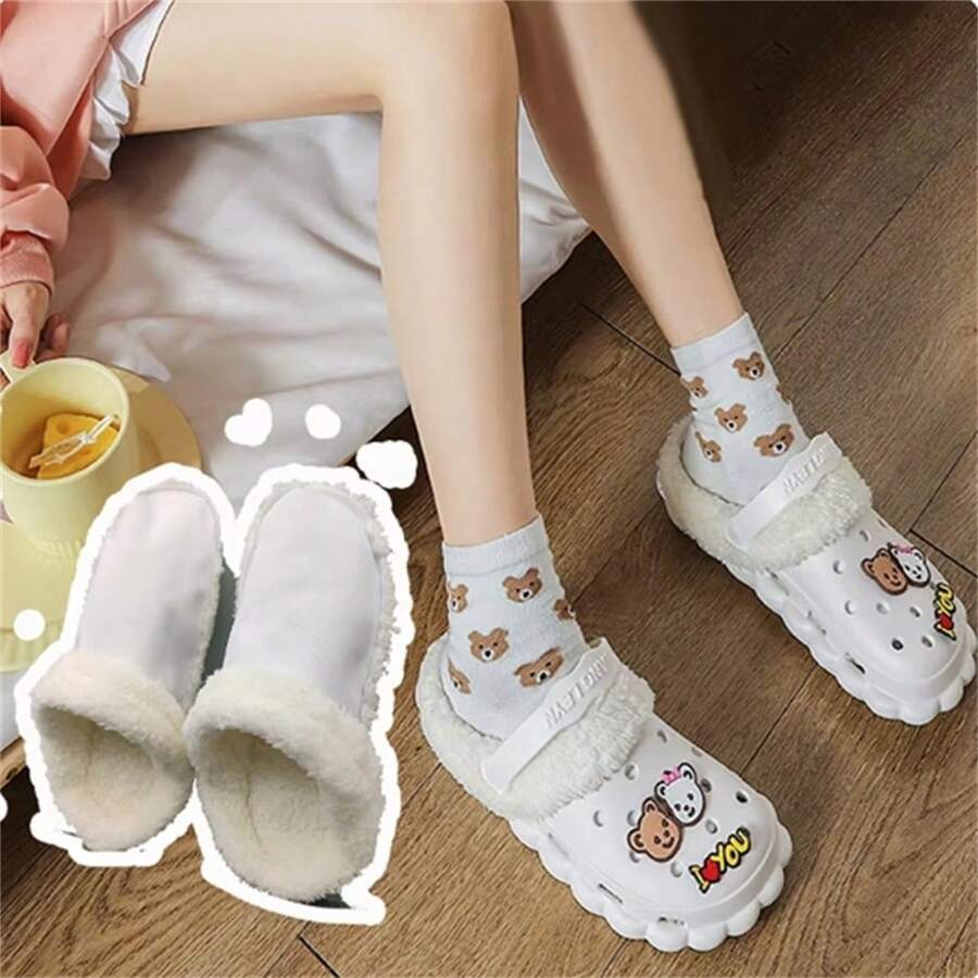 2 piezas Cubiertas de zapato con forro interior cálido, Forro interior de felpa grueso para invierno, Forro interior de lana suave desmontable, Forro interior de felpa grueso