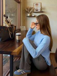 Women's Autumn/Winter New French Romantic Elegant Casual Loose Knit Sweater Top