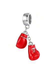 1 pieza Colgante con forma de corazón plateado brillante, corazón rojo clásico, corazón flor de rosa, fresa, beso de aire de oso apto para hacer joyas originales como pulseras, collares y regalos para mujeres, niñas y el Día de San Valentín