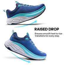 Women's Walking Shoes Cushion Comfortable ActiveBreeze Running Tennis Shoes Non-Slip Workout Gym Sports Athletic Breathable Fashion Sneakers - 藍色 - 查看 8