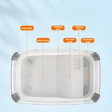 Luxury Turtle House With Sunbathing Platform, Custom-Made Aquarium, Brazilian Tortoise Tank, Reptile And Amphibian Habitat, Suitable For Home And Villa Decoration, Small Reptile Turtle House - Multicolor - View 5