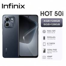 Infinix Hot 50i 6GB+128GB 6.78英寸 双卡安卓 5000mAh 手机充电头 美国规格 - 黑色 - 查看 1