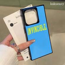 Un teléfono con un diseño de letras azules y un patrón de bloques, compatible con los modelos 16 Pro, 16, 15 Pro, 14, 14 Plus, 13, 13 Pro, 12 Pro y 12 Pro, ofrece una cobertura completa a prueba de golpes con una gran apertura, un marco elegante y brillante y un diseño mejorado. - Negro - Ver 5