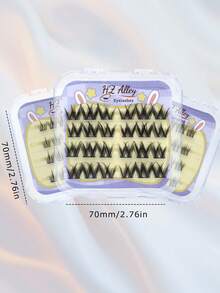 20 pezzi di ciglia finte a punta spessa con effetto occhio di gatto, senza colla, comode, impermeabili, riutilizzabili, adatte per principianti, feste e regali