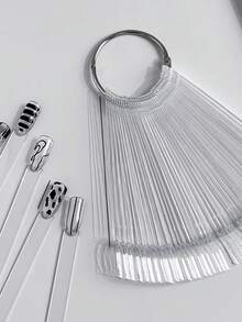 1 件装美甲扇形展示收纳架重型金属收纳架，适用于凝胶抛光、美甲装饰 - 坚固的结构节省空间的台面或零售店装饰 - 沙龙和家庭使用 - 彩色 - 查看 7