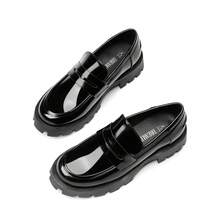 Women's Platform Loafers Lug Sole Slip On Chunky Penny Loafers Business Casual Shoes For Women Dressy And Work - 黑色 - 查看 8