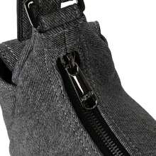 MLB 男包女包休閒包戶外旅遊包運動包日常BASIC MEGA LOGO POCKET DENIM HOBO BAG拎包3ABQM034N-50BKS - 黑色 - 查看 6