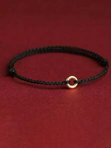 1条时尚编织幸运红绳手链，男女皆宜，情侣款，简约风格，手工制作，适合日常佩戴、派对、朋友生日礼物，多种颜色可选