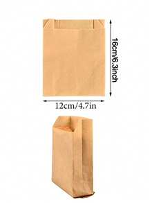 50/100个牛皮纸三明治袋，防油一次性食品袋，适用于汉堡、甜点、炸鸡 | 防漏零食包装，适用于派对、餐饮、餐车 | 婚礼、生日 | 返校季 - 彩色 - 查看 9