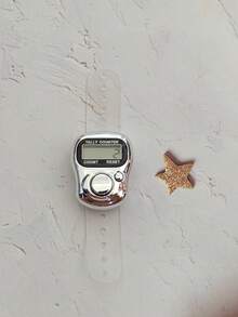 10个/1个/2个/3个便携式数字带计数器，新款金色和银色，紧凑耐用，即用型计数器，适用于户外计数、学习计数、祈祷道具、仓库货物计数神器、减压神器、节日礼物，可调节。 - 彩色 - 查看 4