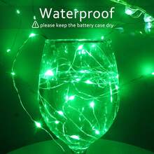 48 Pack Fairy Lights Battery Operated [3 Modes], 7ft 20 Led Twinkle Lights String Lights Waterproof Bulk Small Mini Silver Wire For Christmas Mason Jars Wedding Table Centerpiece (Green) - 綠光 - 查看 4