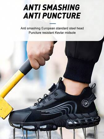 Light Steel Toe Safety Shoes Men's Work Sneaker Rotated Button Easy Wear Work Safety Boots Breathable Sport Work Shoes Men Boots Work Safety Shoes Men's Safety Boots Anti-Smash Work Shoes With Steel Toe Shoes Men Work Boots Anti-Stab Safety Sneakers Male,Work Shoes,Work Shoes Comfortable,Work Shoes Men,Women Shoes,Safety Shoes For Women,Steel Toe Shoes Men,Steel Toe Shoes Women,Steel Toe Boots Men Work Boot For Outdoor And Hiking,EVA Sole
