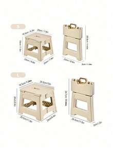 便携轻巧可调节折叠塑料凳 | 设计紧凑，适合户外露营、旅行、钓鱼和居家使用，符合人体工学的座椅，经久耐用，现代简约风格。可调节折叠塑料凳 - 便携式折叠脚凳，配有符合人体工学的手柄，轻巧紧凑的设计，适合室内/室外使用。