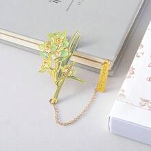 Vintage Chinese Style Floral Copper Bookmarks, Decorative Metal Collectibles, Exquisite Crafts, Christmas Gift - Multicolor - View 20