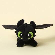 Universal Pictures Llavero de peluche de Toothless de DreamWorks Dragons HTS de 13 cm - Figura colgante sentada, gancho desmontable para mochila, juguete de peluche suave como regalo para niños/fans (con licencia oficial) - Peluche impresionista desdentado perchable - Ver 8