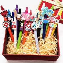 1Pc/5/10/15/20 Pcs Nurse Ballpoint Pens, Fun Doctor Nurse Accessories, Black Refill Gel Pen Set, Nurses Day Gift For Medical Assistant Students, Licensed Practical Nurses, School Nurses, Nursing Instructors - Black - View 5