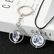 1/2 chiếc móc khóa hoa hồng xoay Jinx Arcane, mặt dây chuyền móc khóa hoa hồng xanh xoay, quà tặng hoàn hảo cho sinh nhật, ngày lễ, Halloween, Giáng sinh, đồ trang trí - Nhiều màu - Xem 5