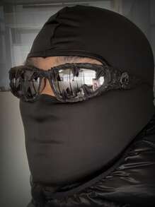 1 件骷髅装饰滴胶手工随机效果不对称复古波西米亚优雅派对镜框男女通用时尚眼镜