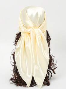 1 chiếc khăn vuông/khăn bandana bằng satin màu trơn 90cm*90cm, khăn trùm đầu/khăn choàng nhẹ đa năng dành cho nữ, tối giản và thời trang cho trang phục hàng ngày, đi biển, nghỉ lễ, du lịch. - màu xanh lá - Xem 6